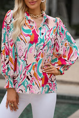 Paisley Lattern Sleeve Blouse