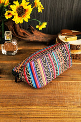 Serape Leopard Make up Storage Bag