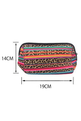 Serape Leopard Make up Storage Bag