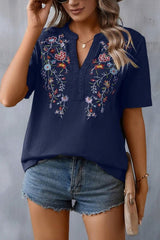 Embroidered Patchwork Lace Top