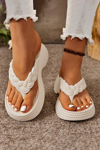 Braided Thick Sole Flip Flop Sandal