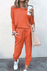 Long Sleeve Drawstring Pant Set