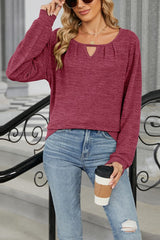 Keyhole Long Sleeve Top