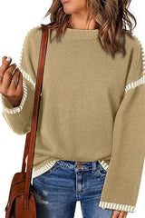 Knitted Sweater With Spliced Threads