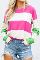 Colorblock Stripe Long Sleeve Top