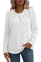 Pleated Chiffon Top