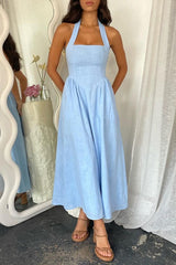 Halter Neck Maxi Dress