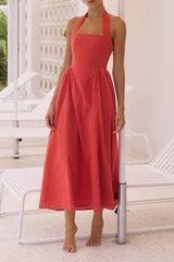 Halter Neck Maxi Dress