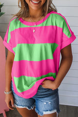 Colorblock Rounded Hem Top