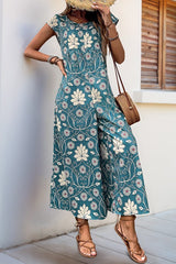 Printed Wide Leg Jumpsuit