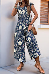 Printed Wide Leg Jumpsuit