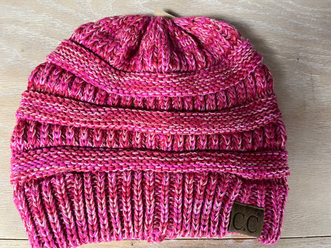 Hot Pink Four-Tone C.C. Beanie